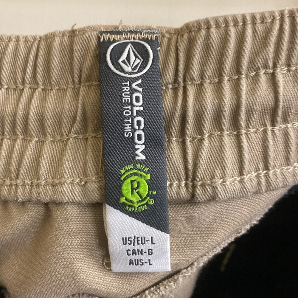 2 pairs - VOLCOM  Men's khaki pants - size large - Picture 3 of 4